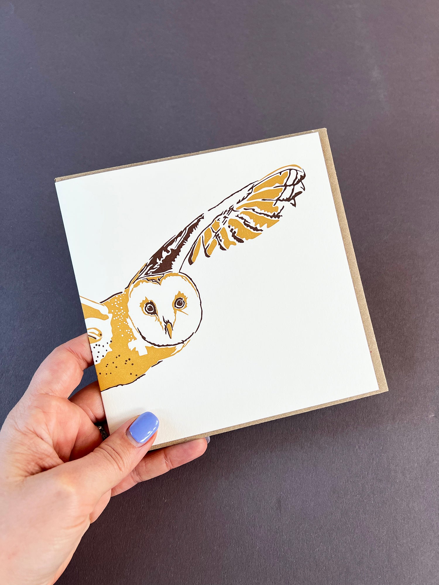 Barn Owl Letterpress Card