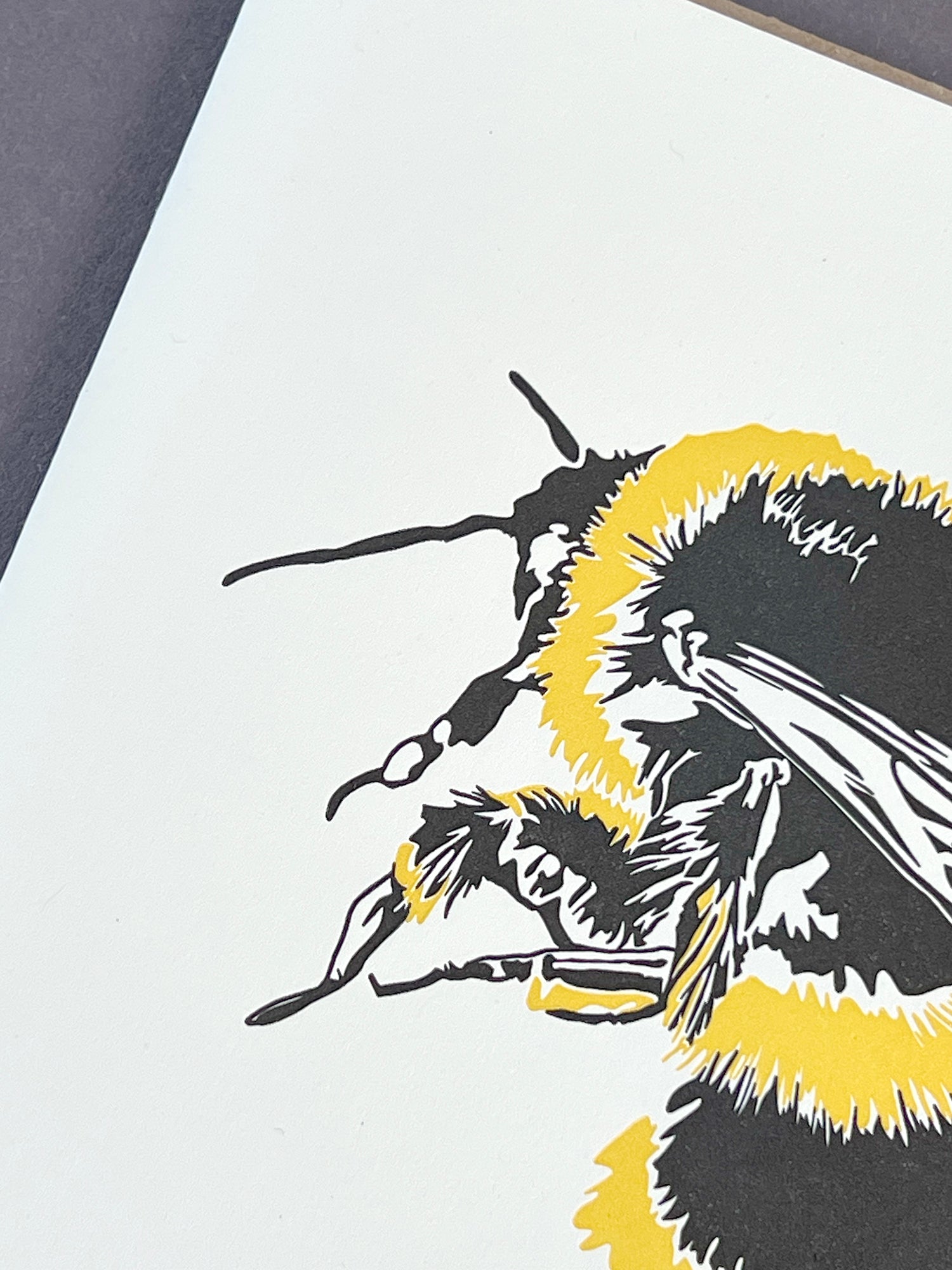 Bumble Bee Letterpress Card