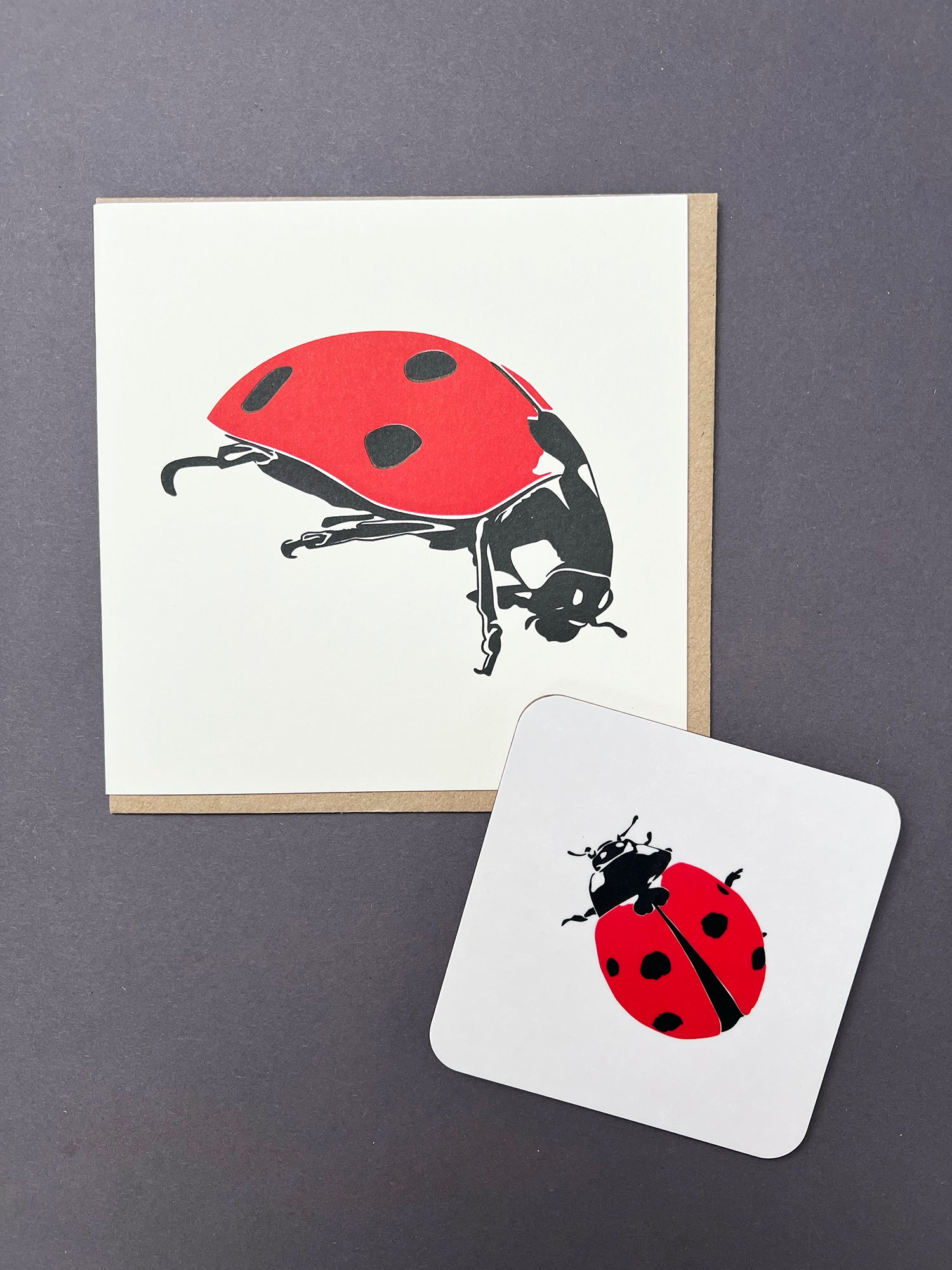 Ladybird Letterpress Card