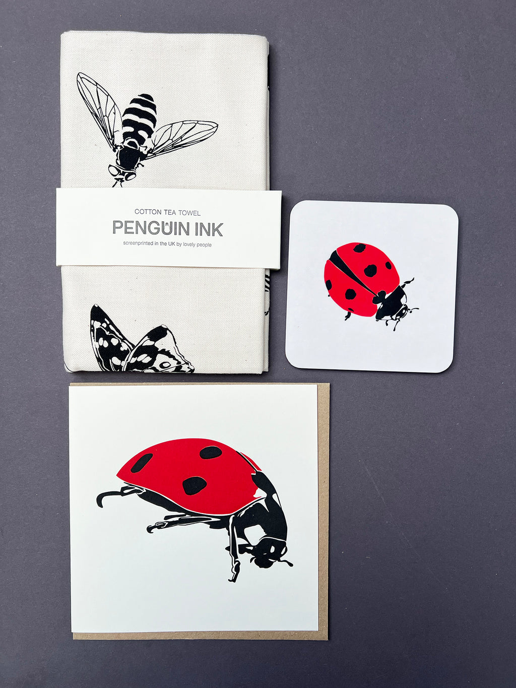 Ladybird Letterpress Card