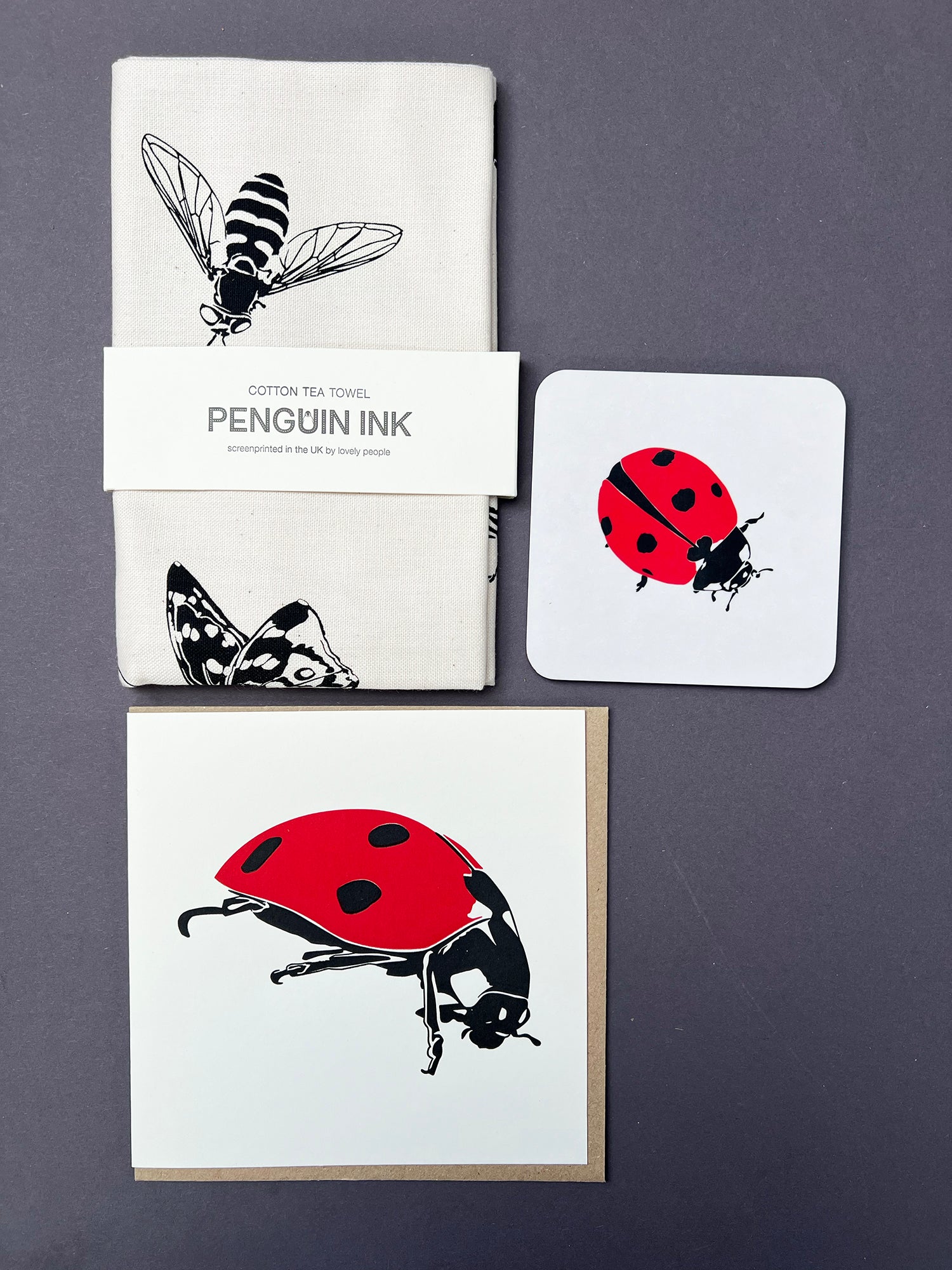 Ladybird Letterpress Card