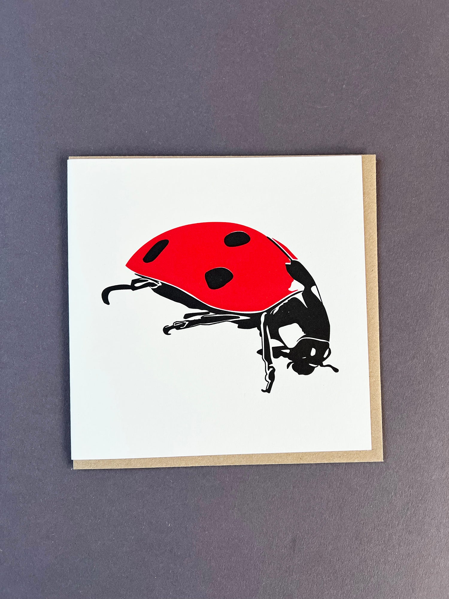 Ladybird Letterpress Card