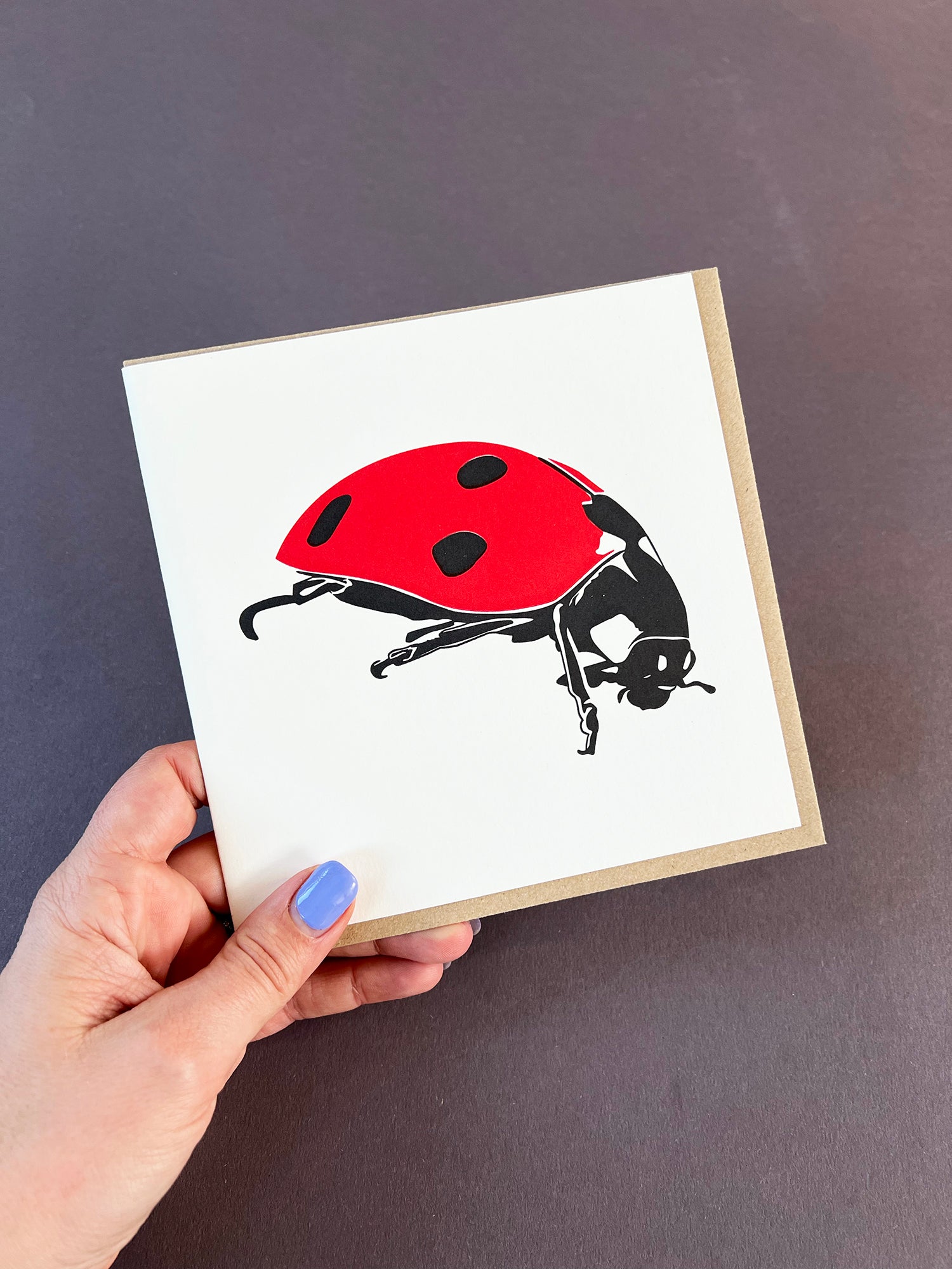 Ladybird Letterpress Card