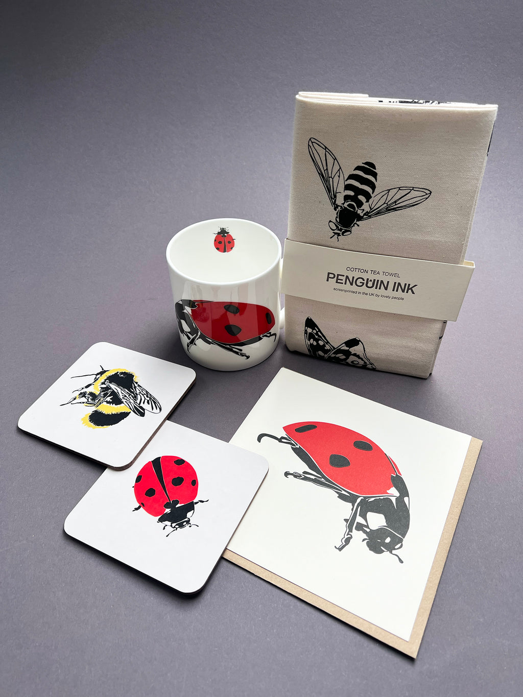 Ladybird Letterpress Card