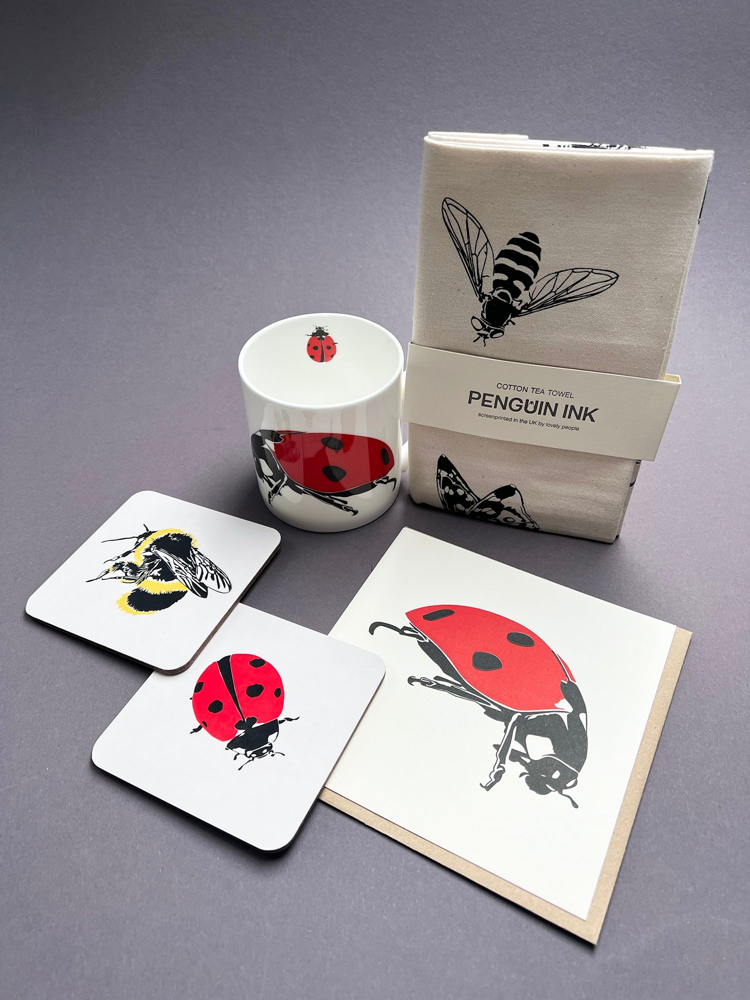 Ladybird Letterpress Card