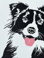 Sheepdog Letterpress Card