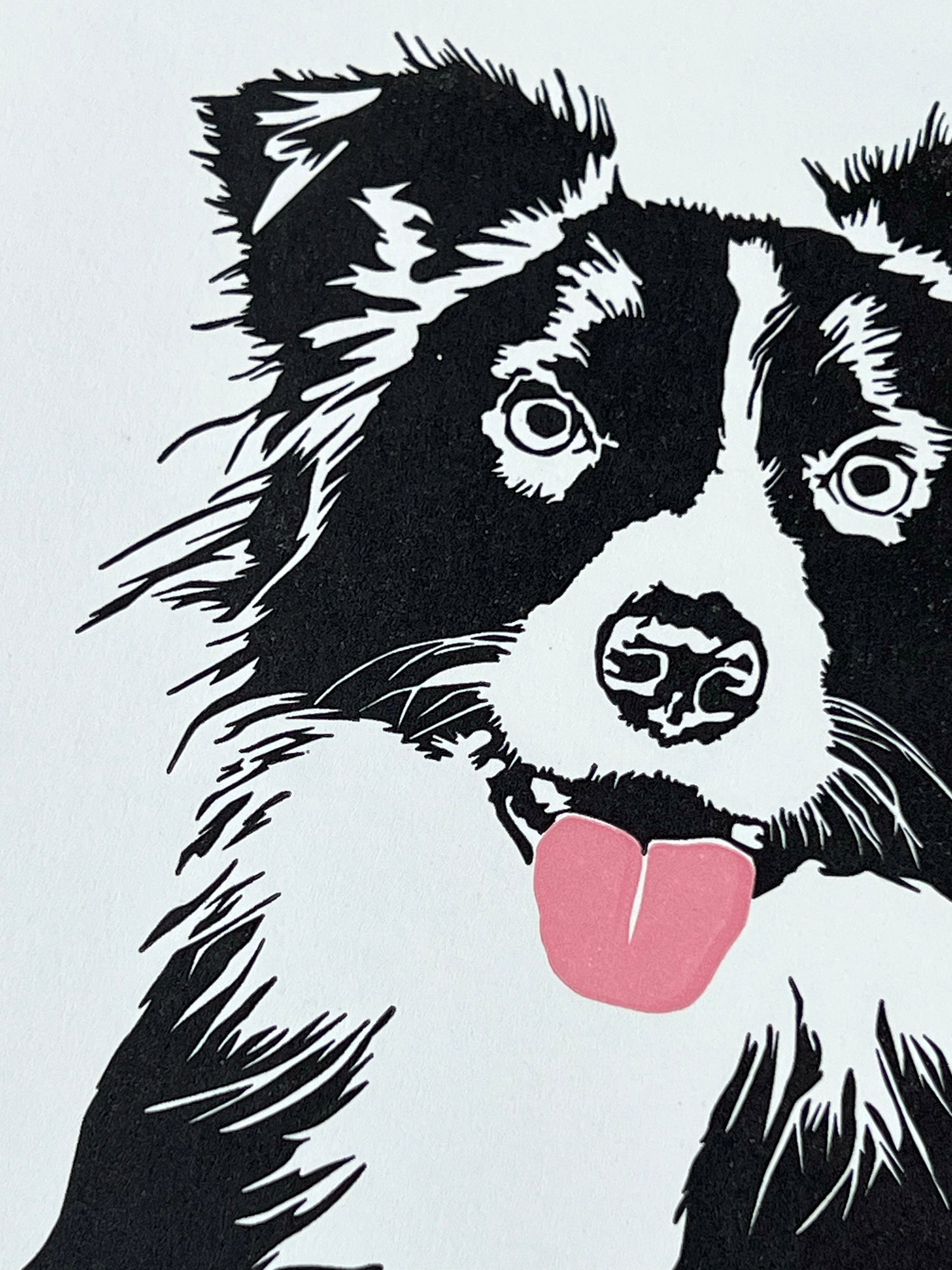 Sheepdog Letterpress Card