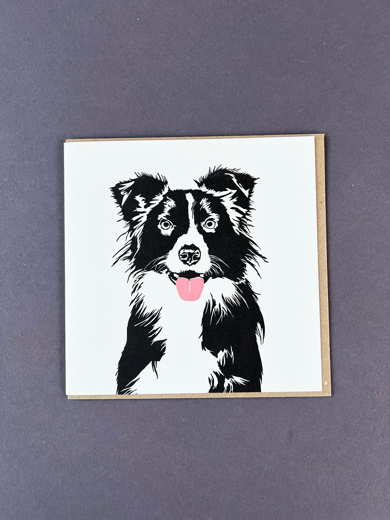 Sheepdog Letterpress Card