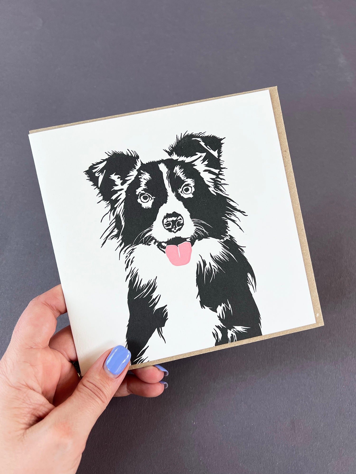 Sheepdog Letterpress Card
