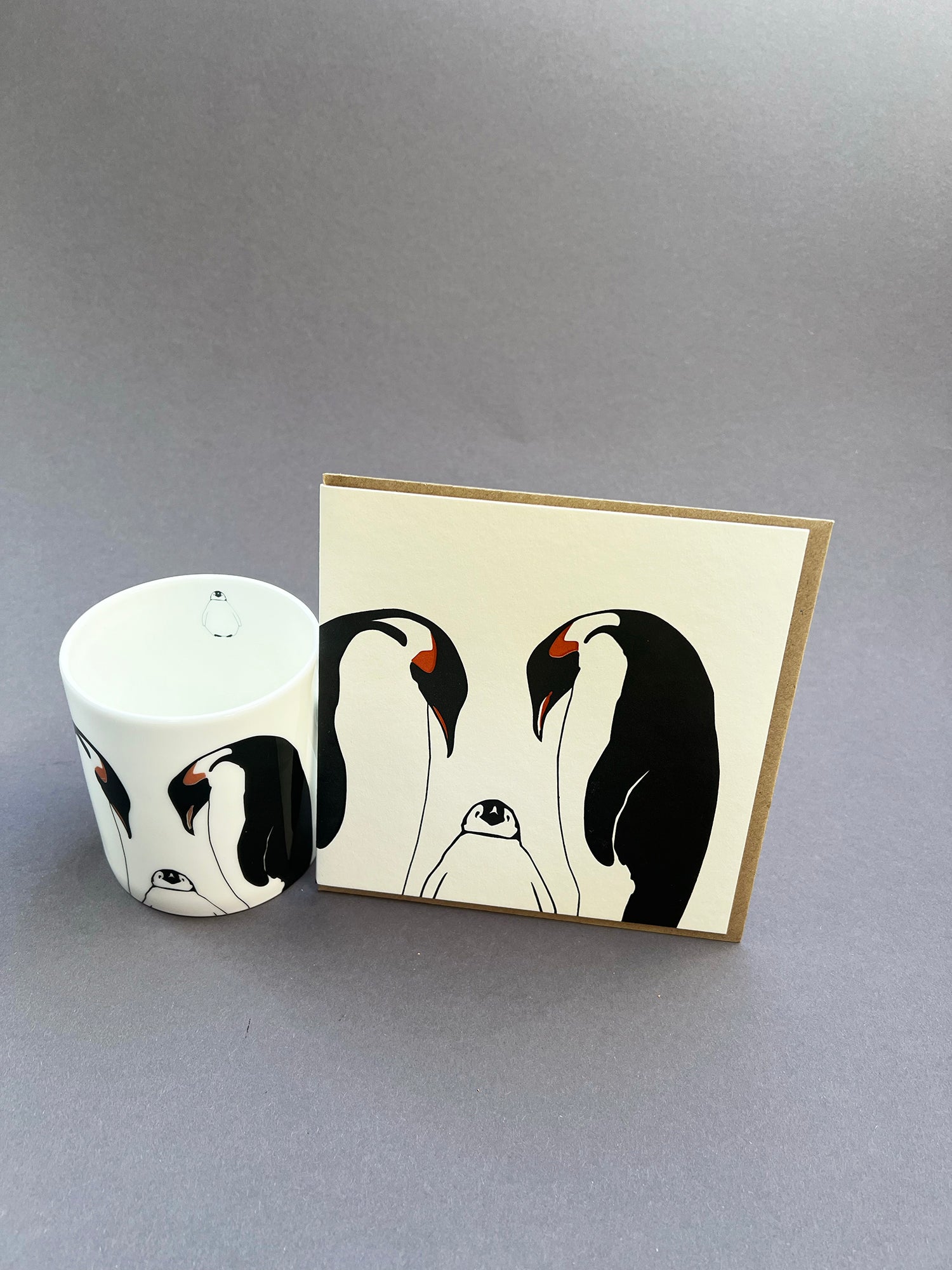 Penguin Family Letterpress Card