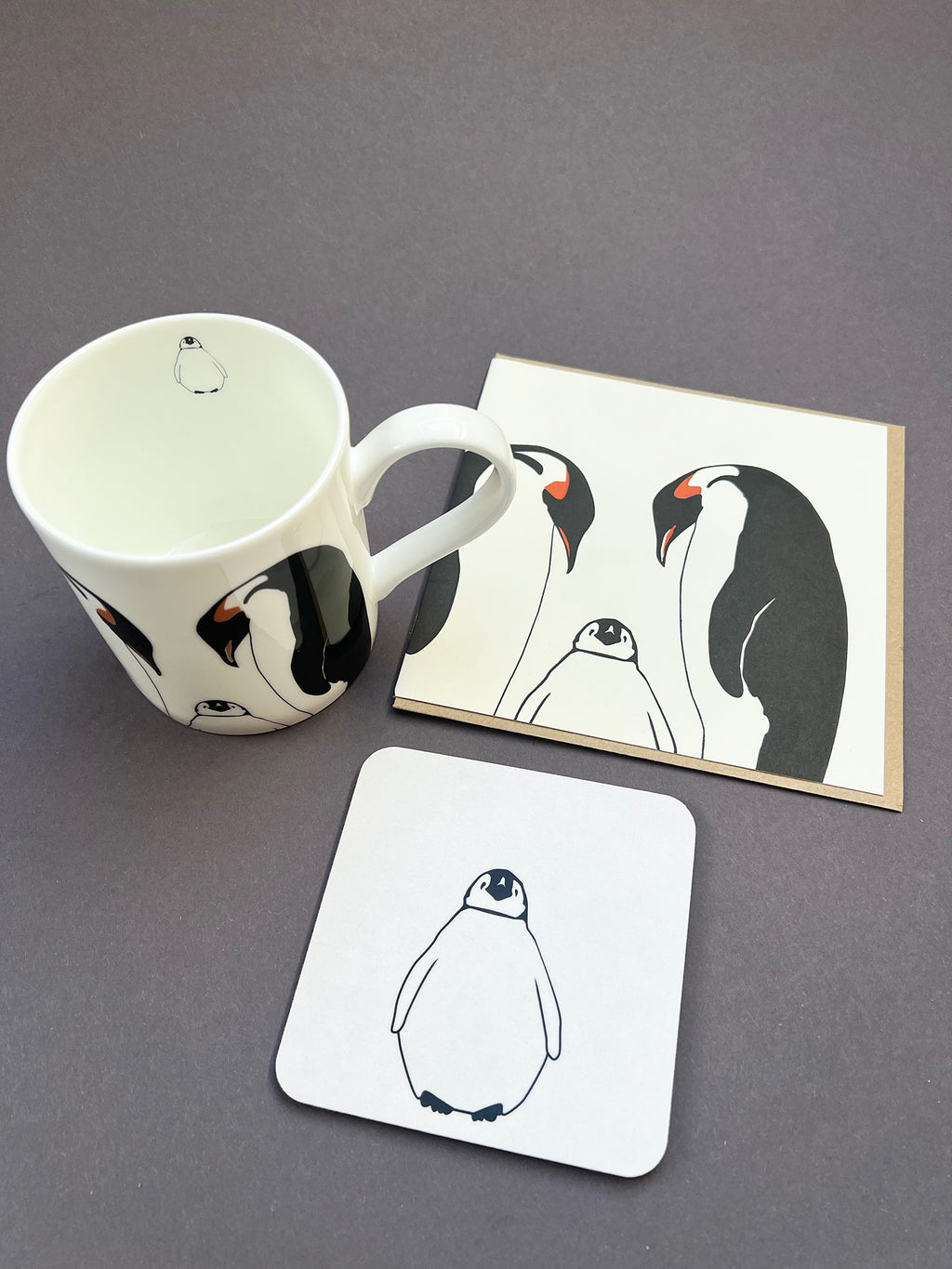 Penguin Family Letterpress Card