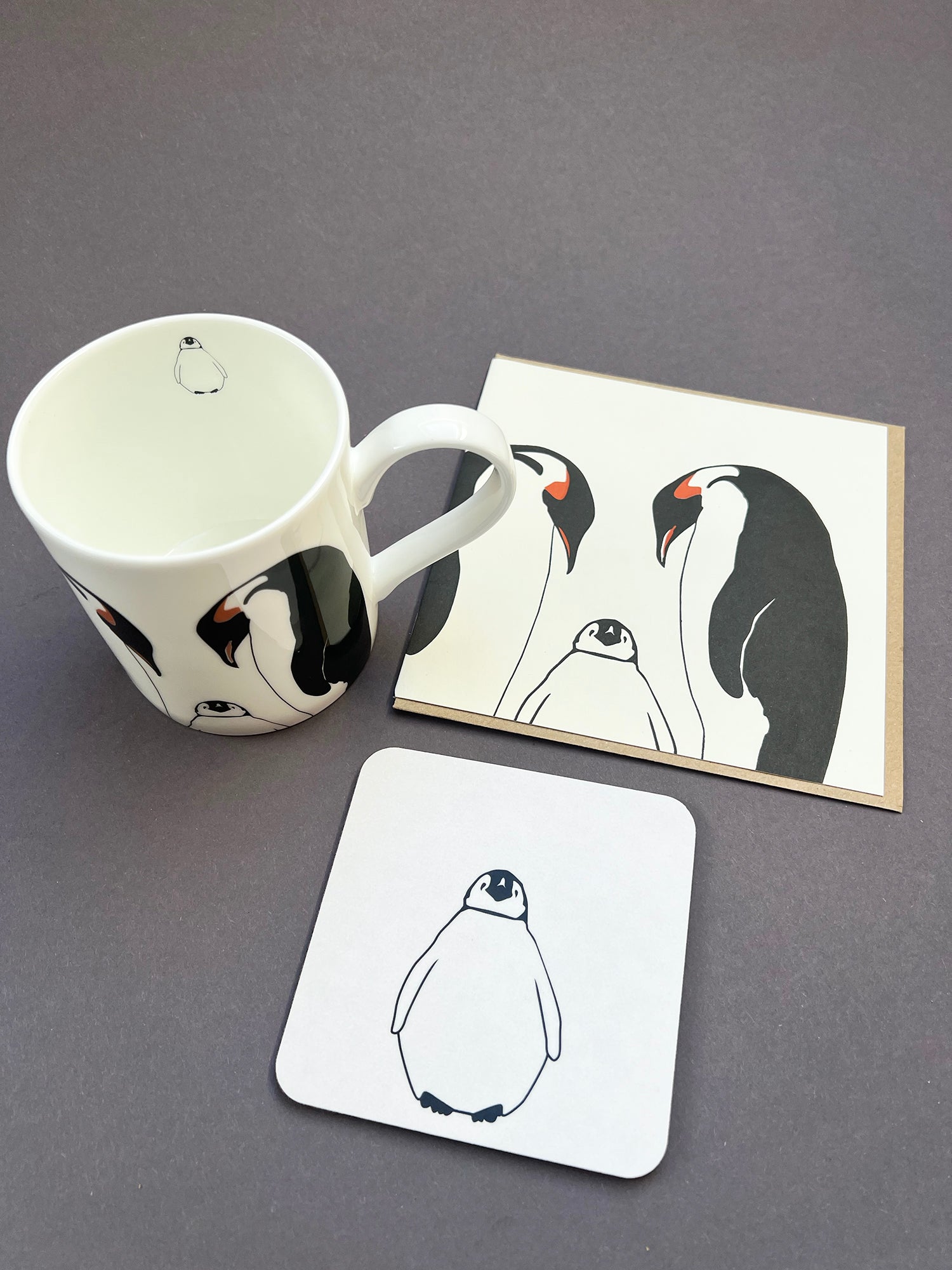 Penguin Family Letterpress Card