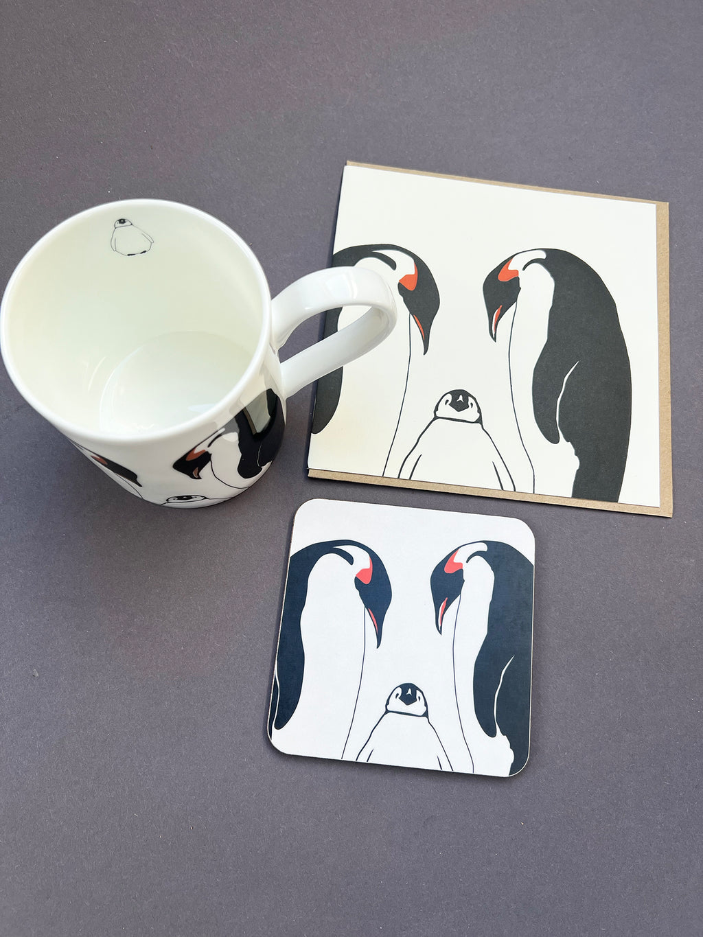 Penguin Family Letterpress Card