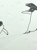 Penguin Slide Letterpress Card