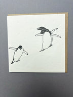 Penguin Slide Letterpress Card