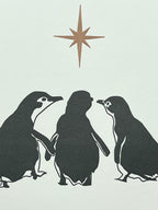 Three Wise Penguins Letterpress Card