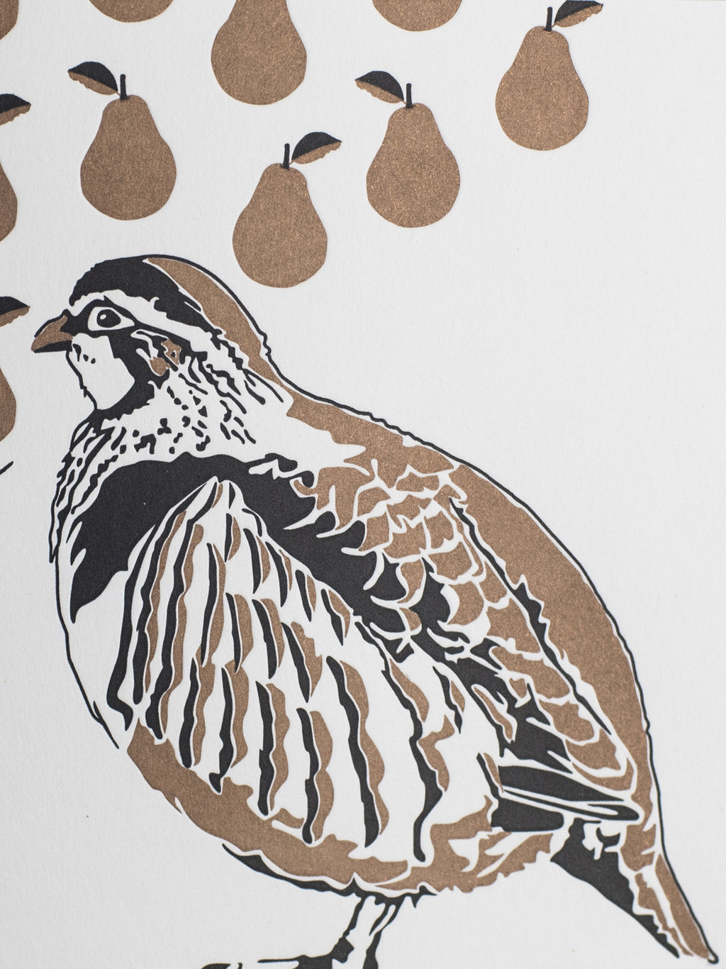 Partridge in a Pear Tree Letterpress Card
