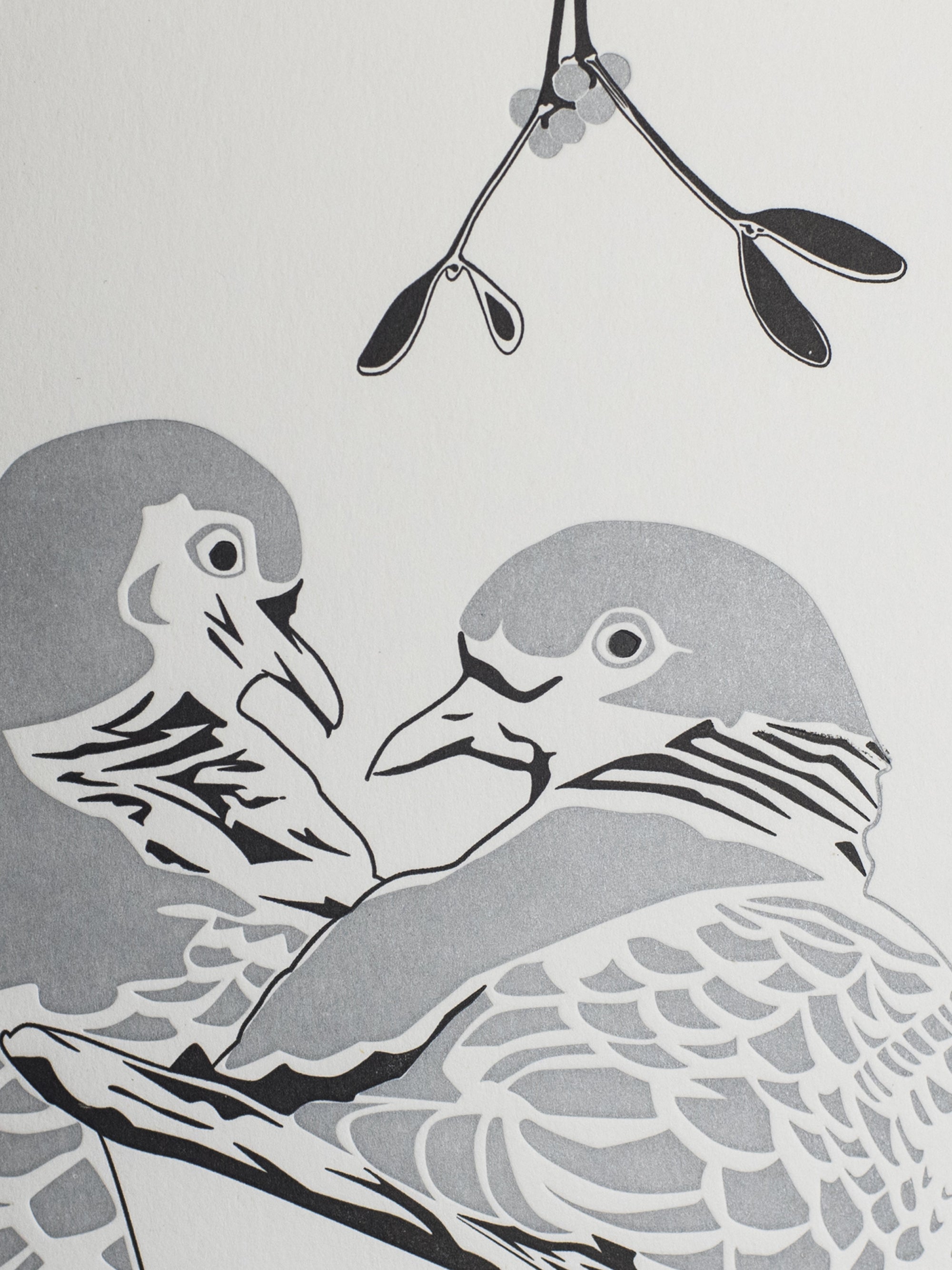 Two Turtle Doves Letterpress Card