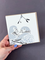 Two Turtle Doves Letterpress Card