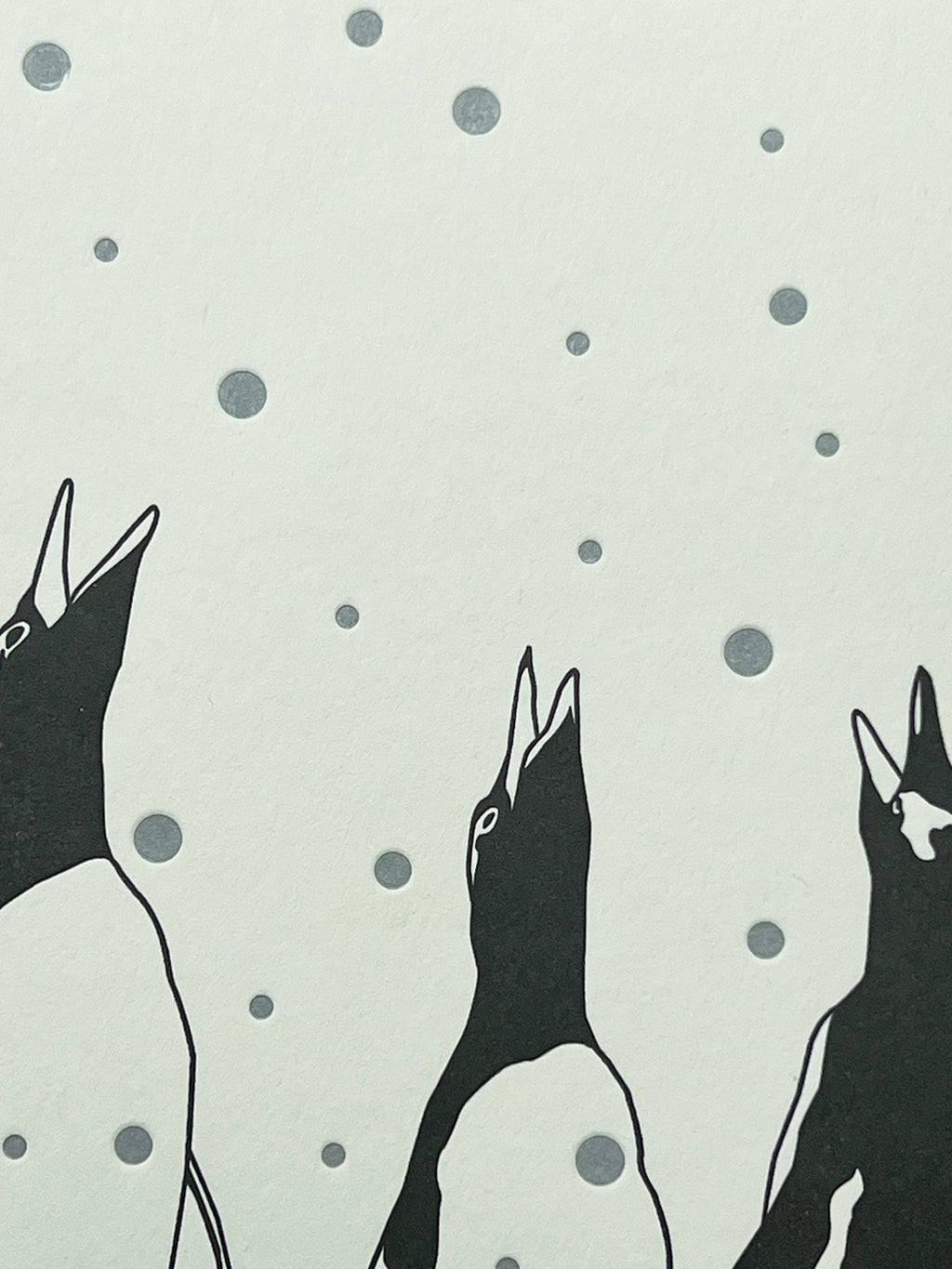 Four Calling Birds Letterpress Card