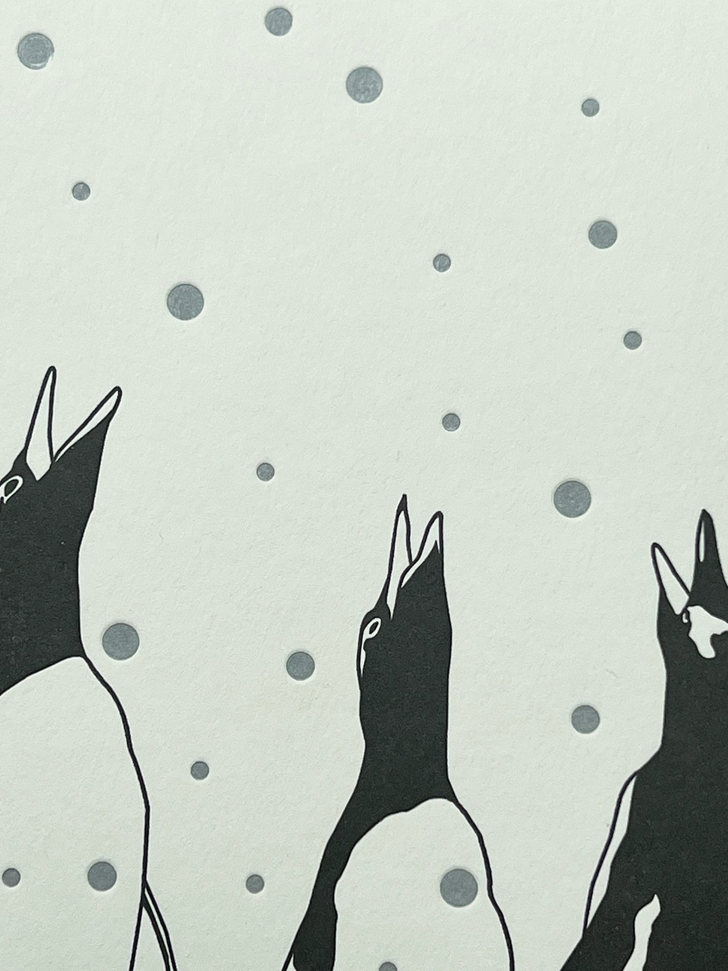 Four Calling Birds Letterpress Card