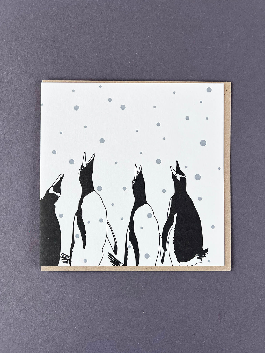 Four Calling Birds Letterpress Card