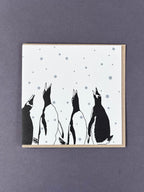 Four Calling Birds Letterpress Card