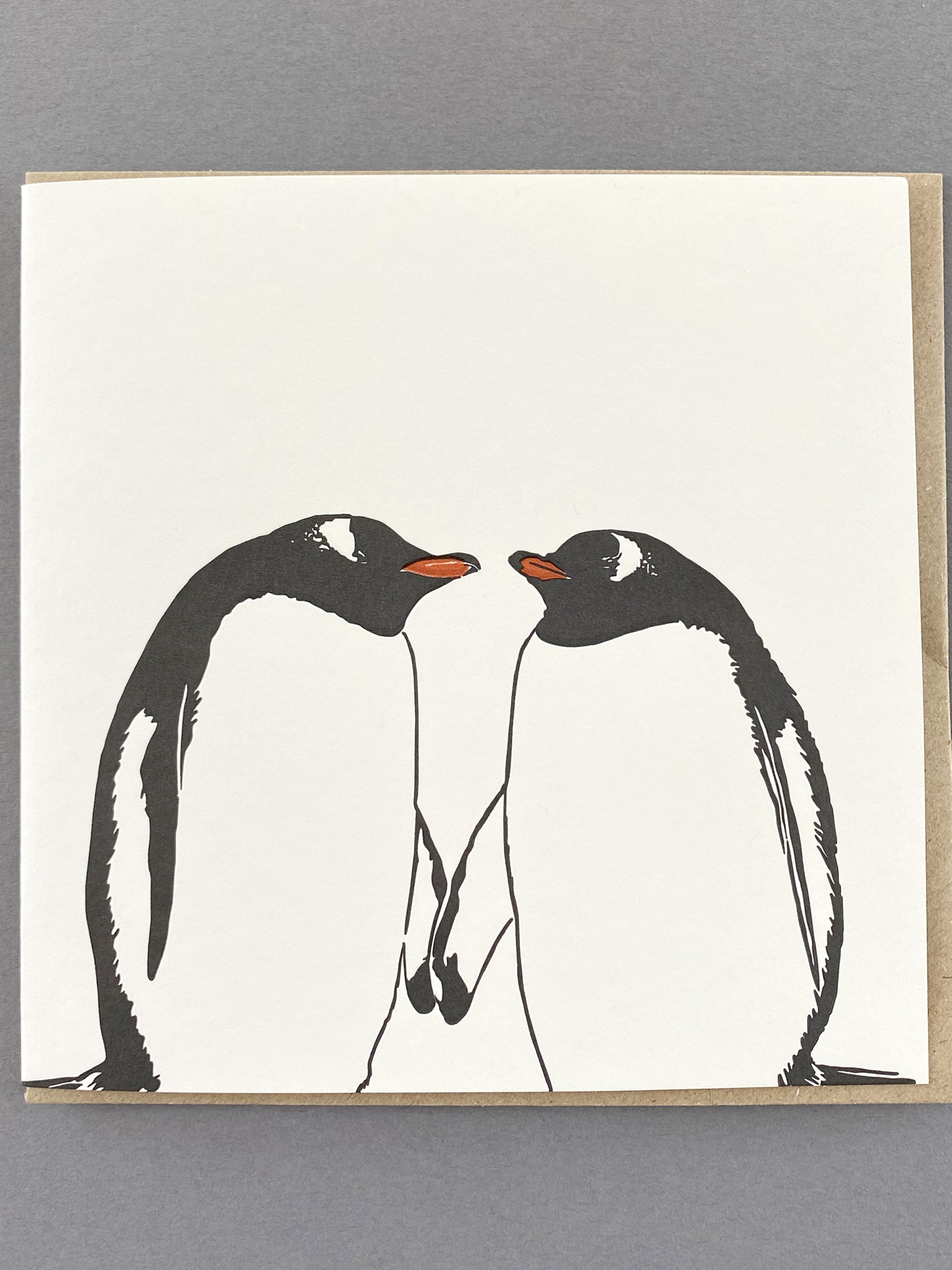 Gentoo Kiss Letterpress card