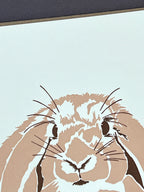 Rabbit Letterpress Card