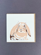 Rabbit Letterpress Card