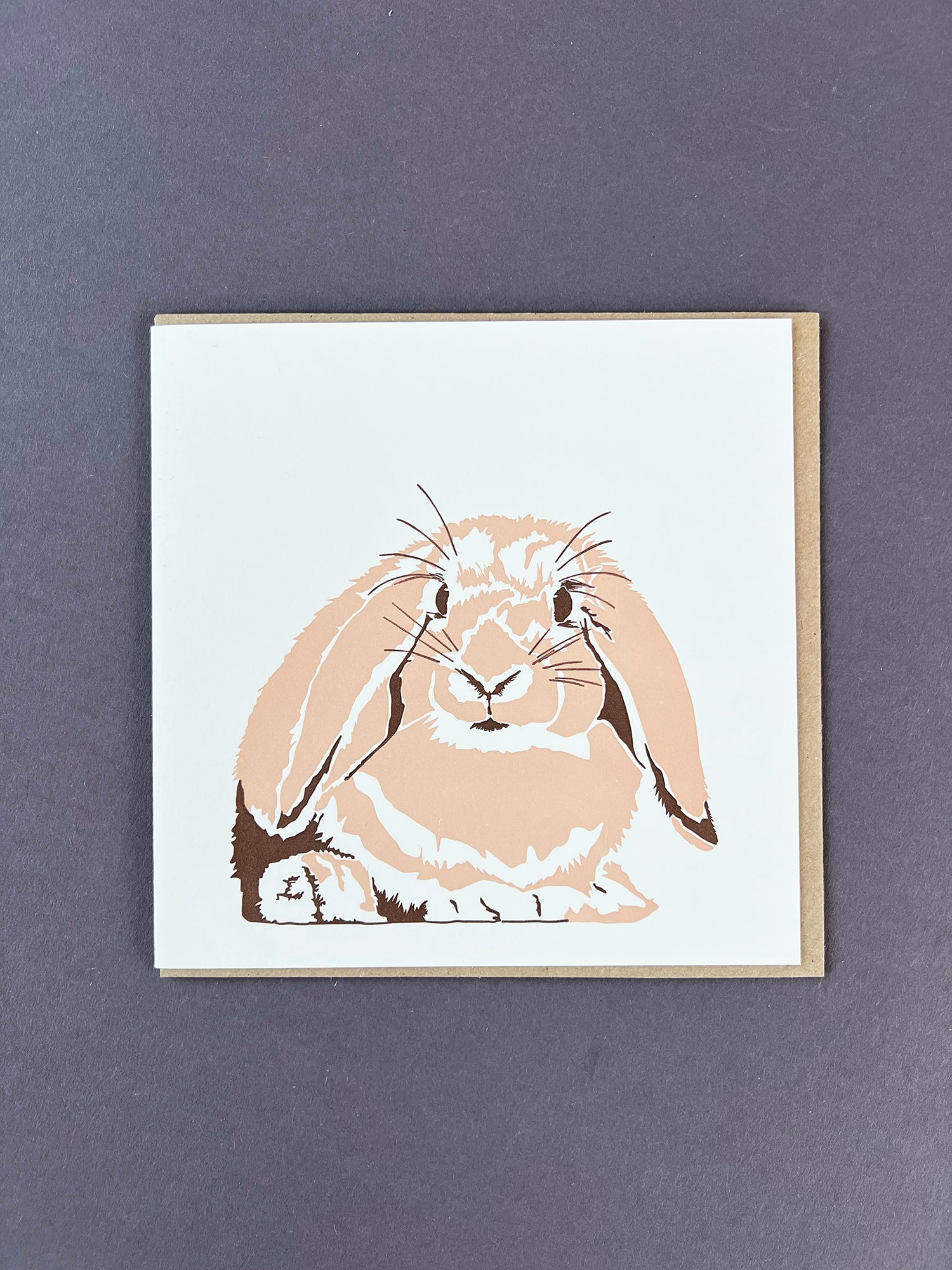 Rabbit Letterpress Card