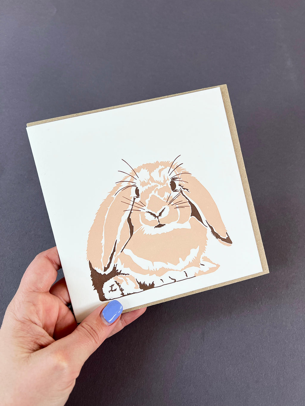 Rabbit Letterpress Card