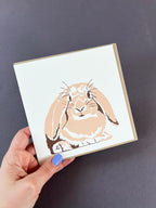 Rabbit Letterpress Card