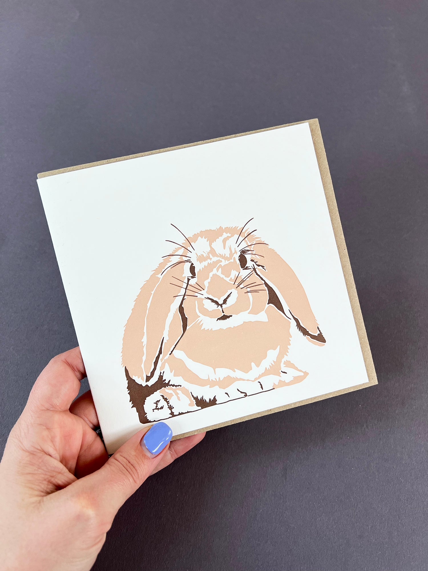 Rabbit Letterpress Card