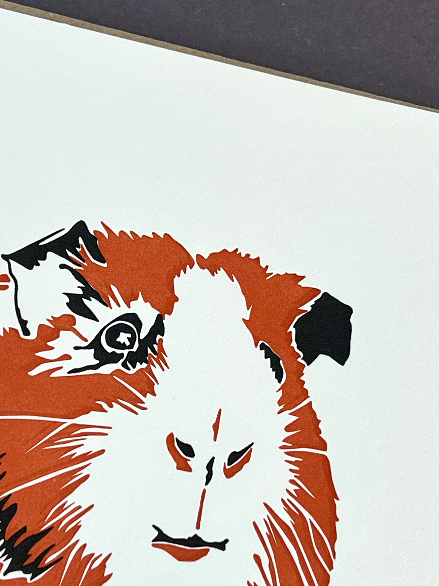 Guinea Pig Letterpress Card