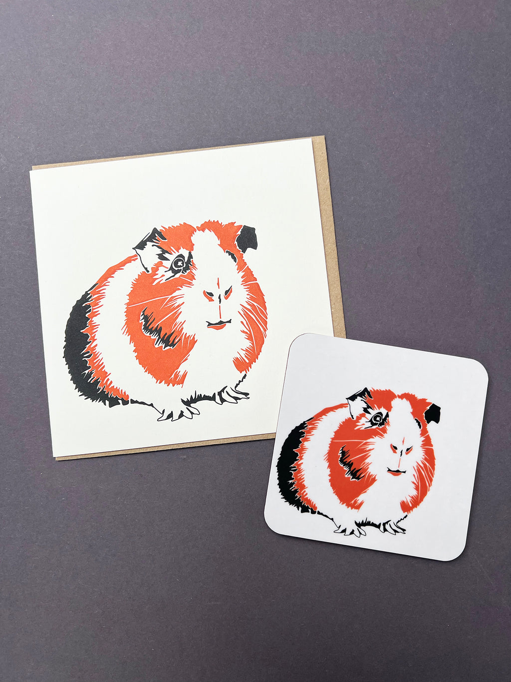 Guinea Pig Letterpress Card