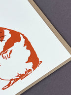 Hamster Letterpress Card