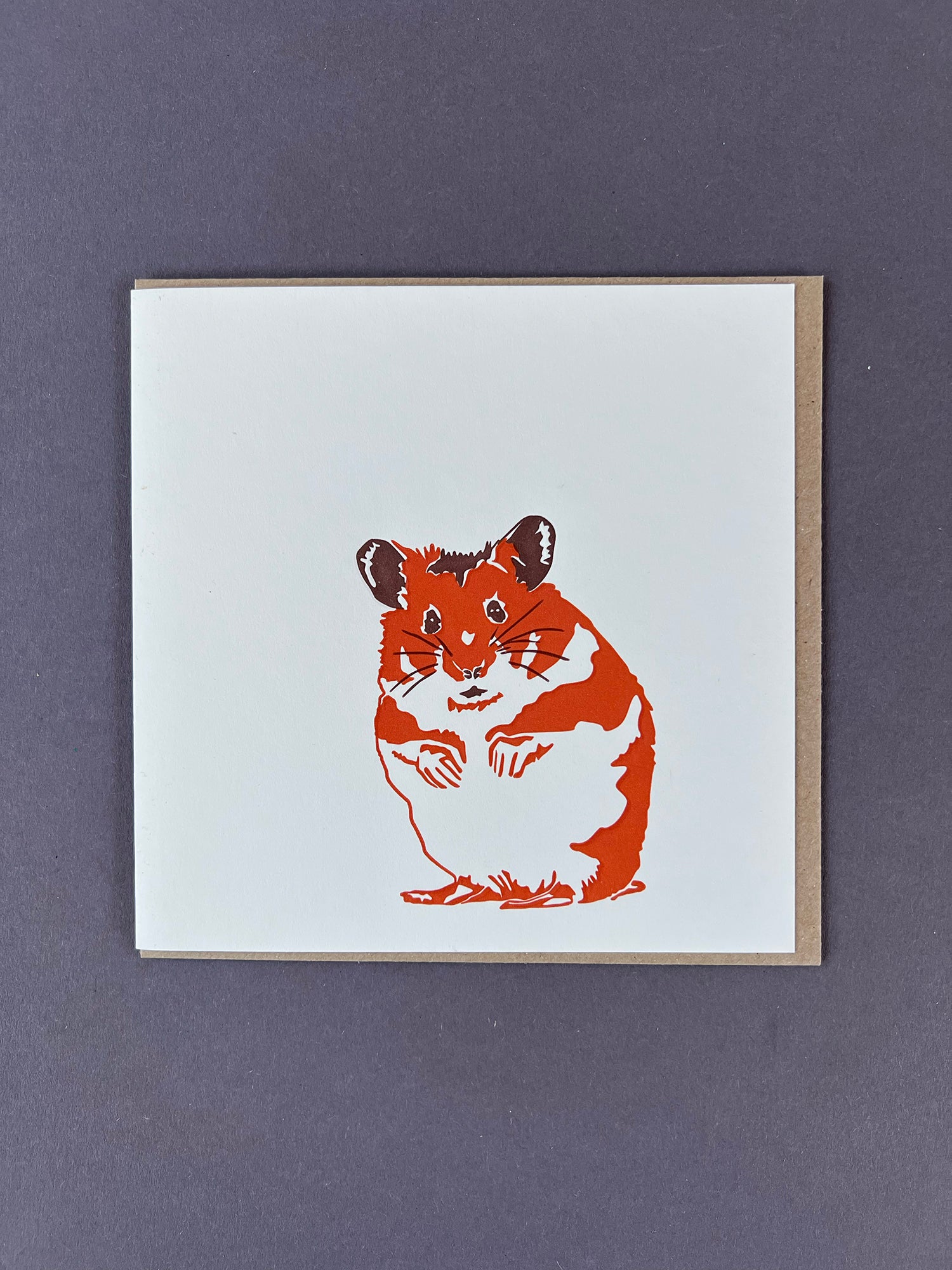 Hamster Letterpress Card