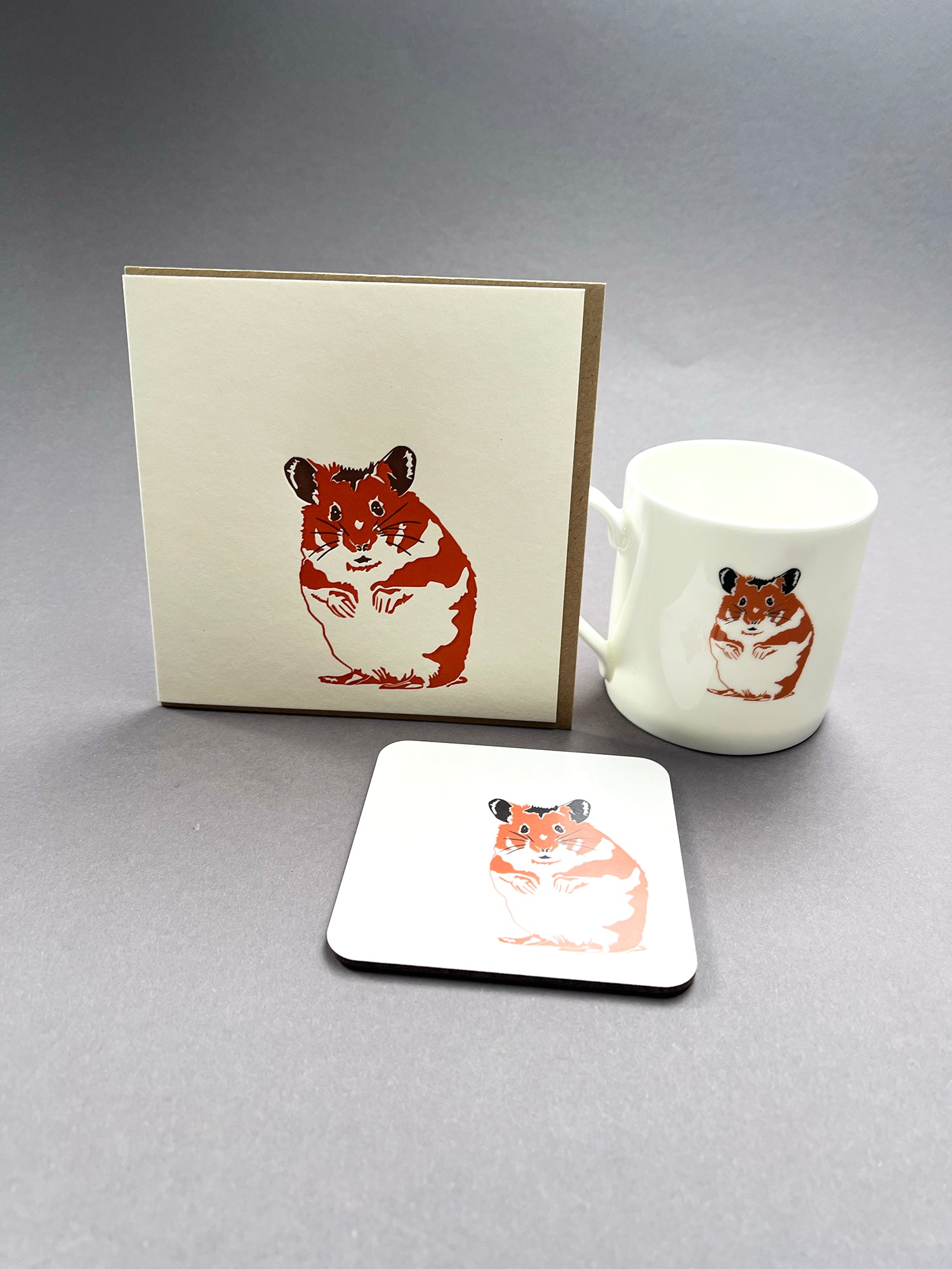 Hamster Letterpress Card