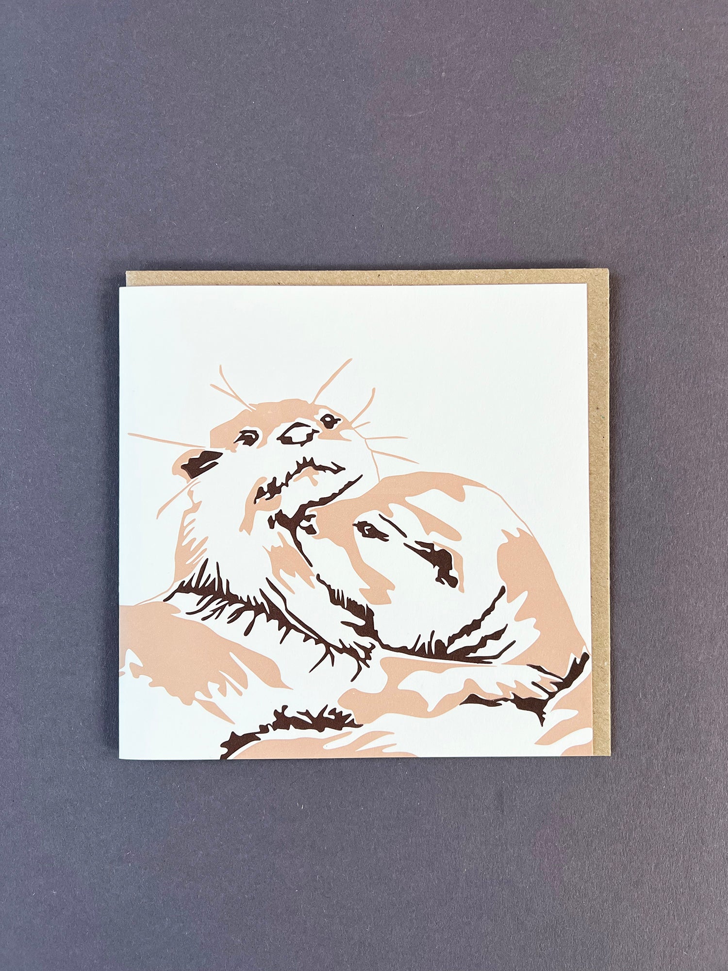 L'Otter Love Letterpress Card