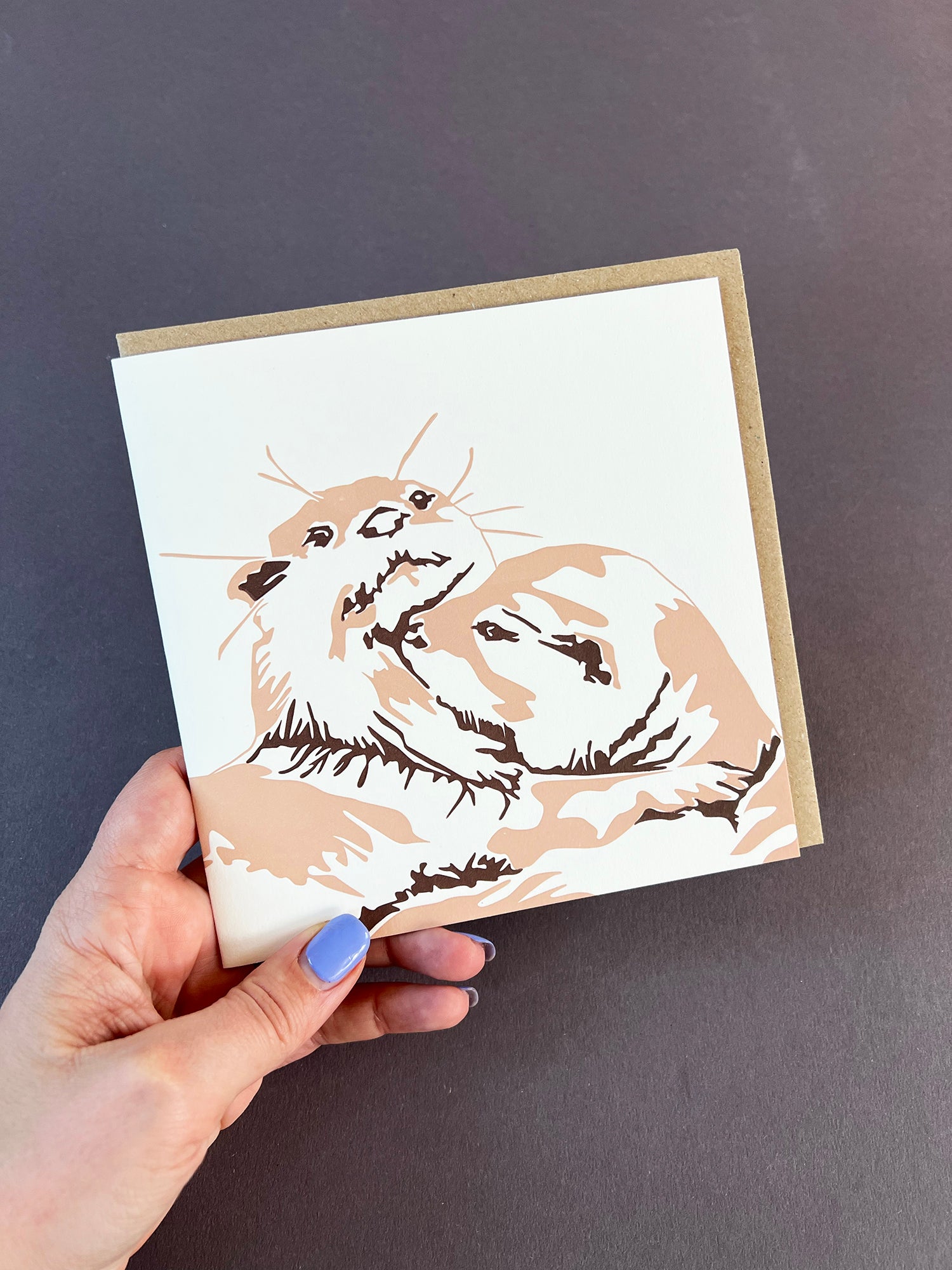 L'Otter Love Letterpress Card