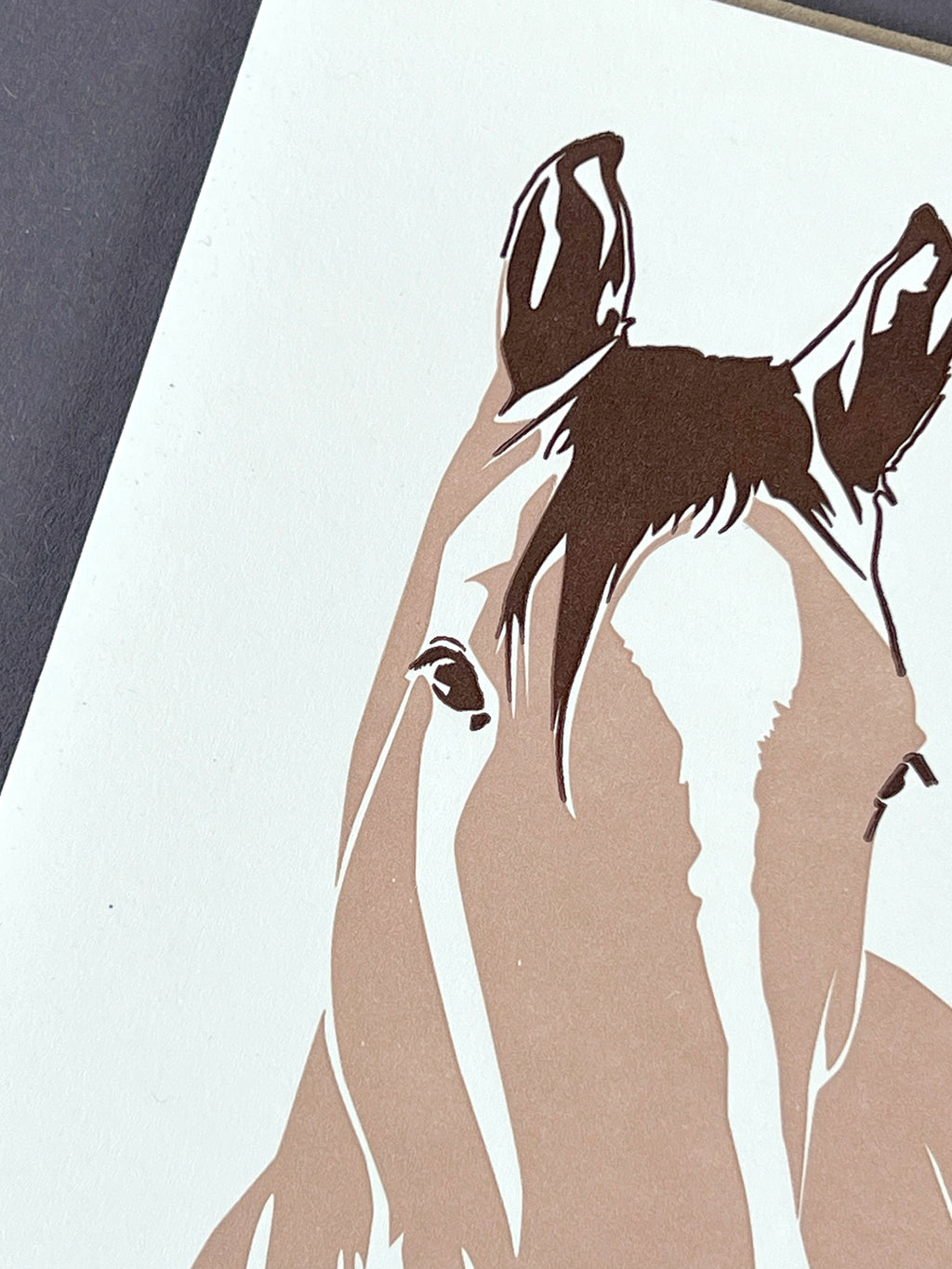 Palomino Horse Letterpress Card
