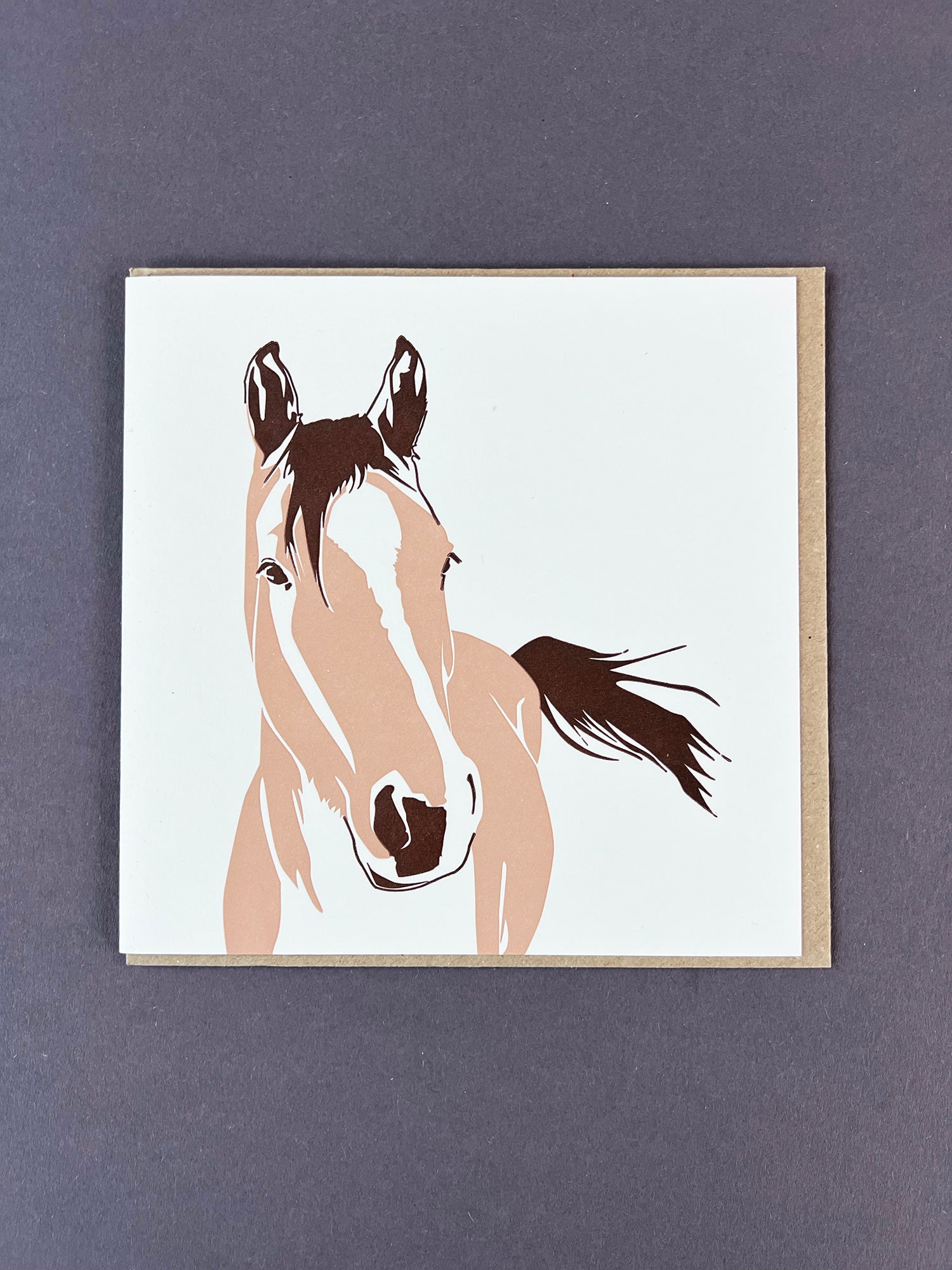 Palomino Horse Letterpress Card