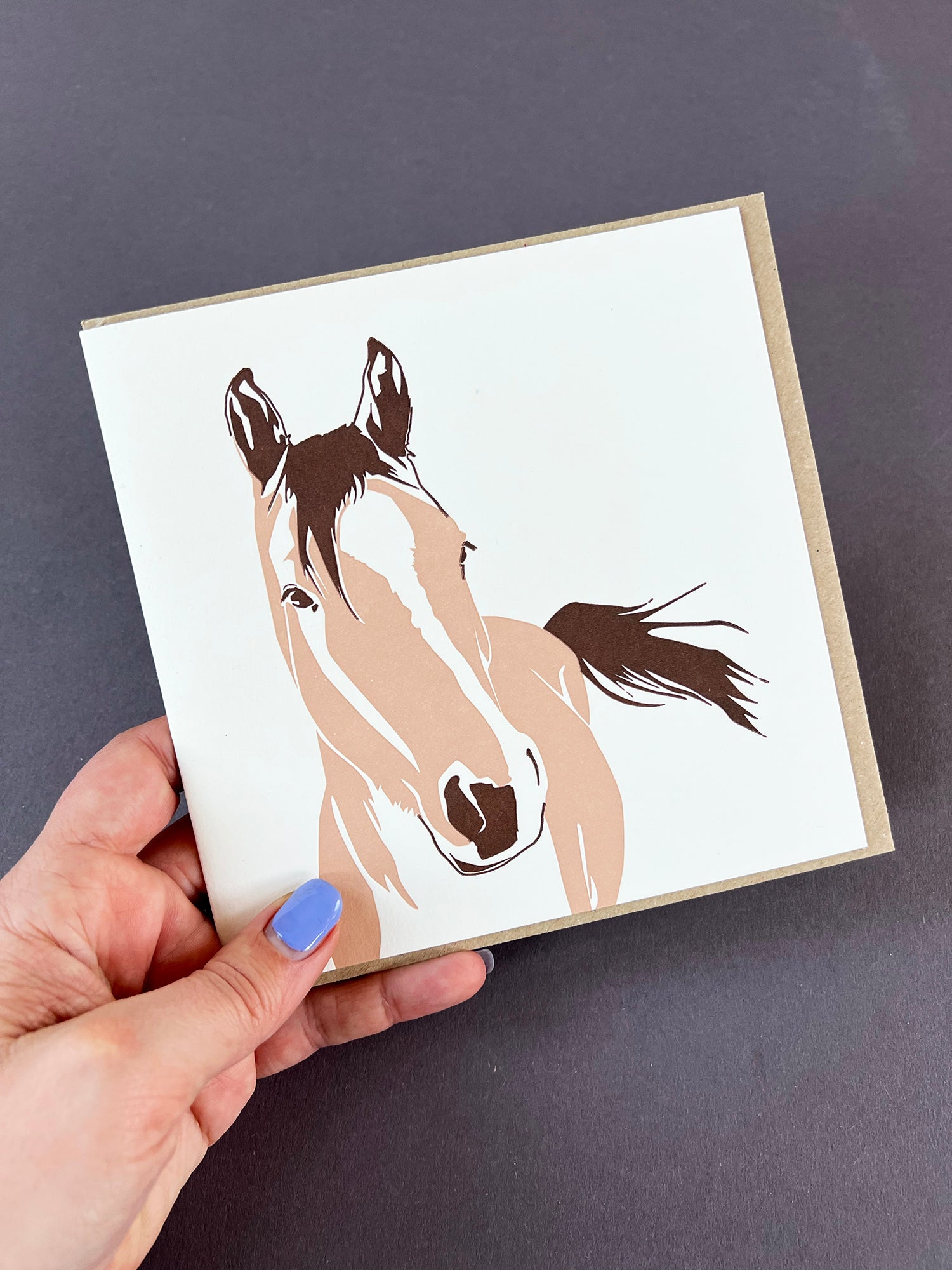 Palomino Horse Letterpress Card