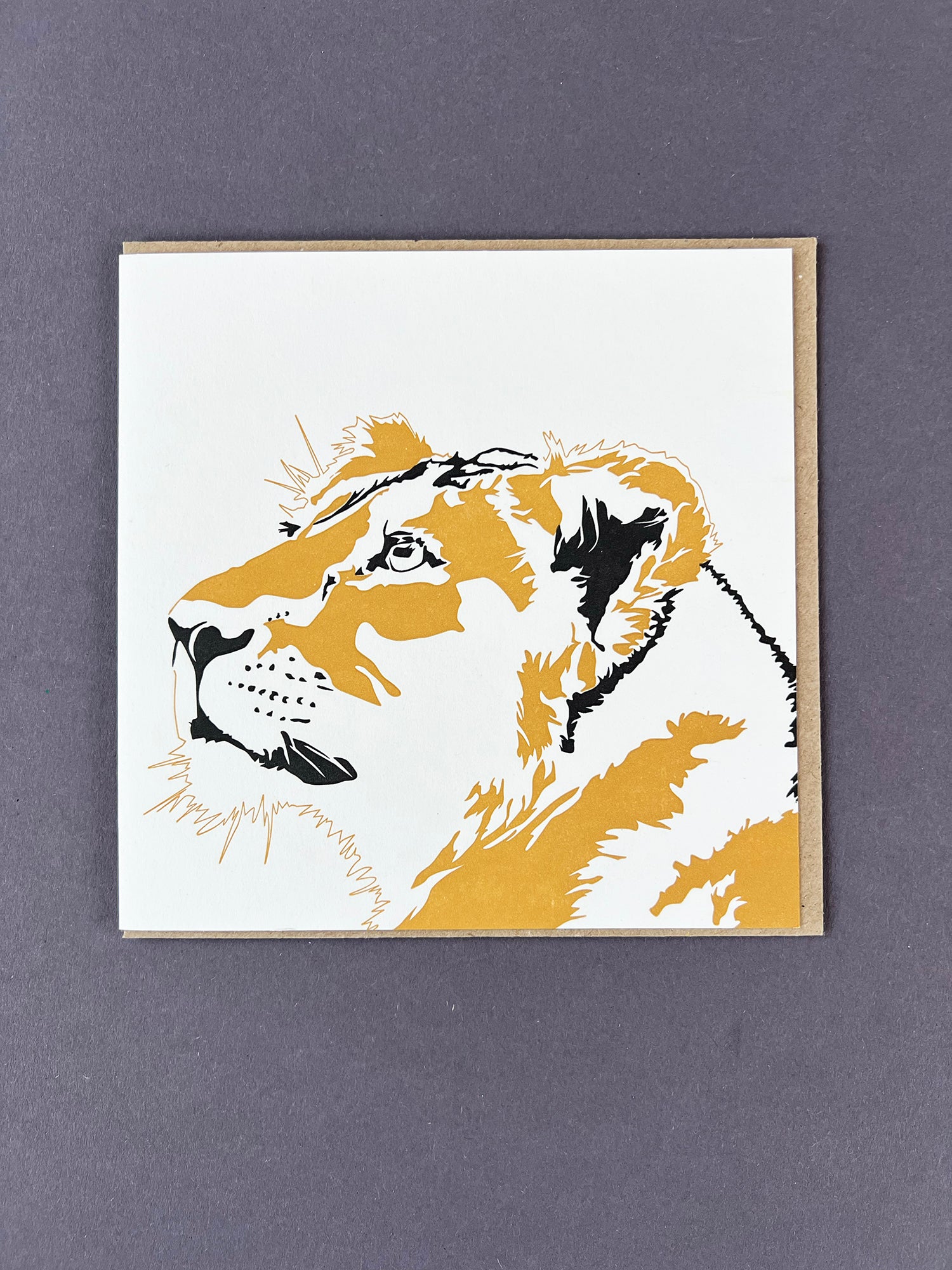 Lioness Letterpress Card