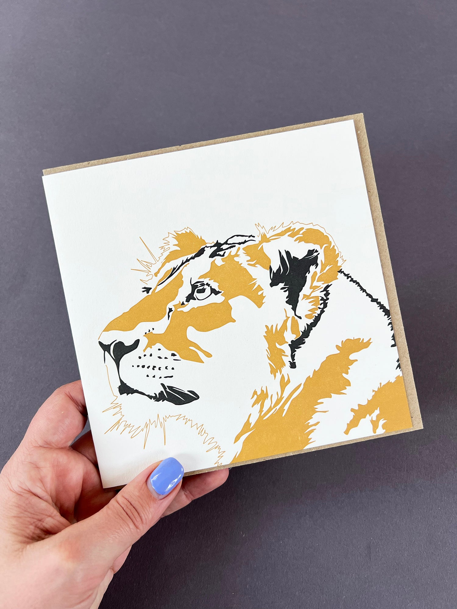 Lioness Letterpress Card