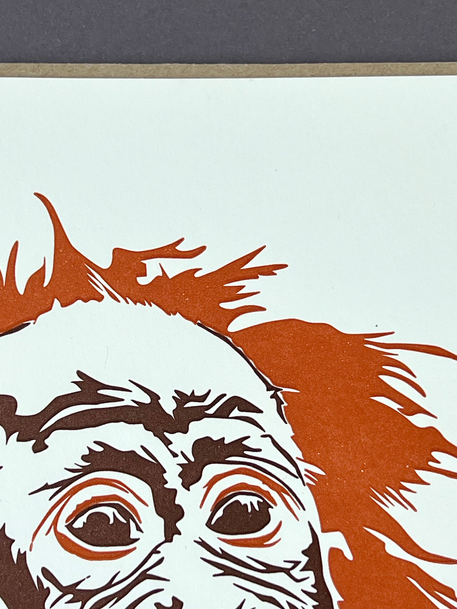 Orangutan Letterpress Card