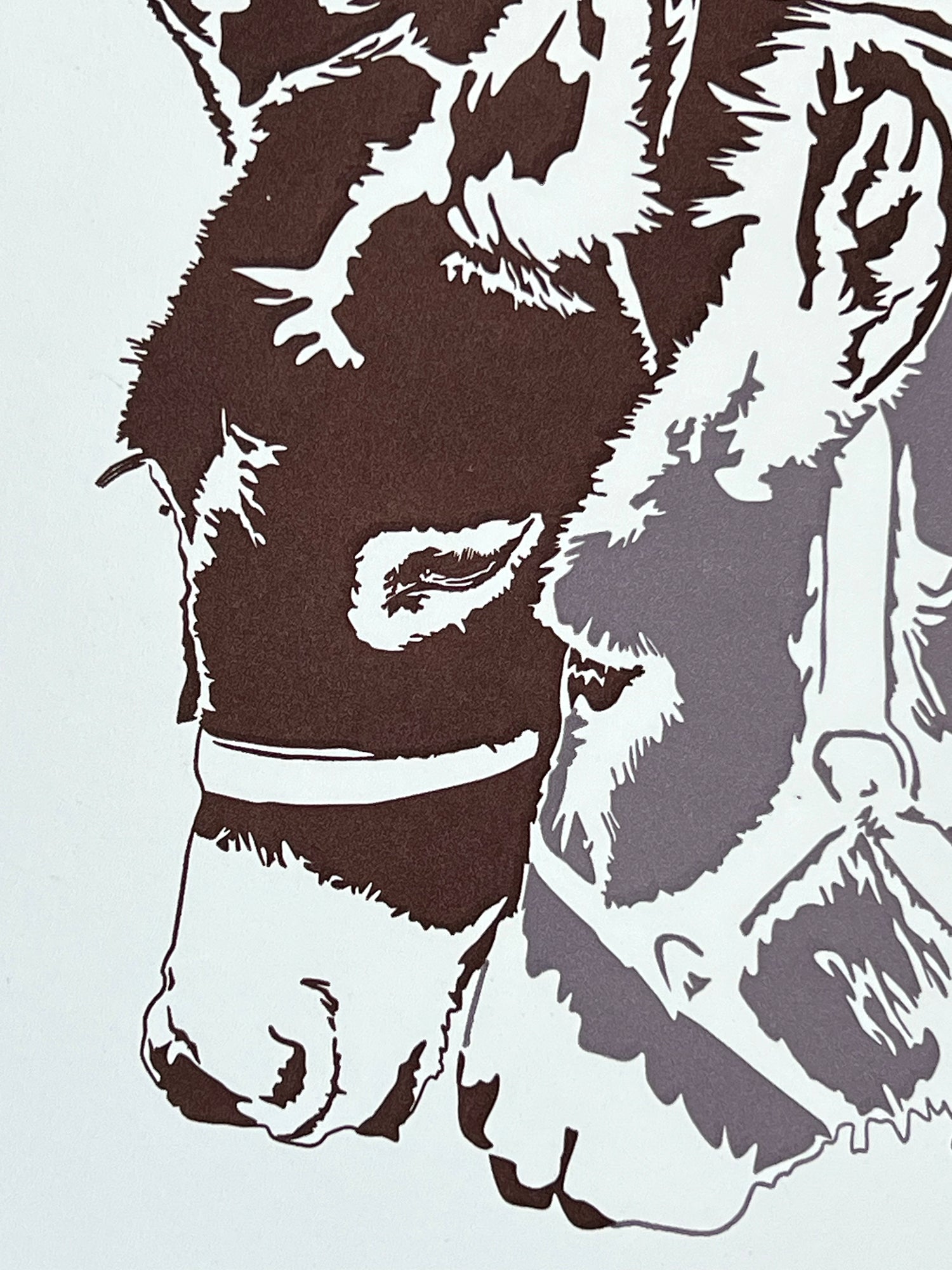 Donkey Love Letterpress Card