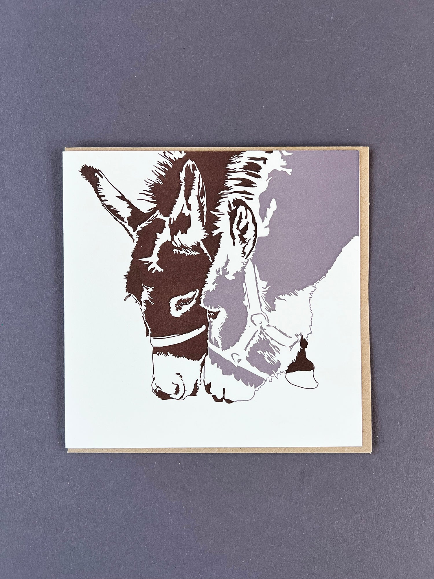 Donkey Love Letterpress Card