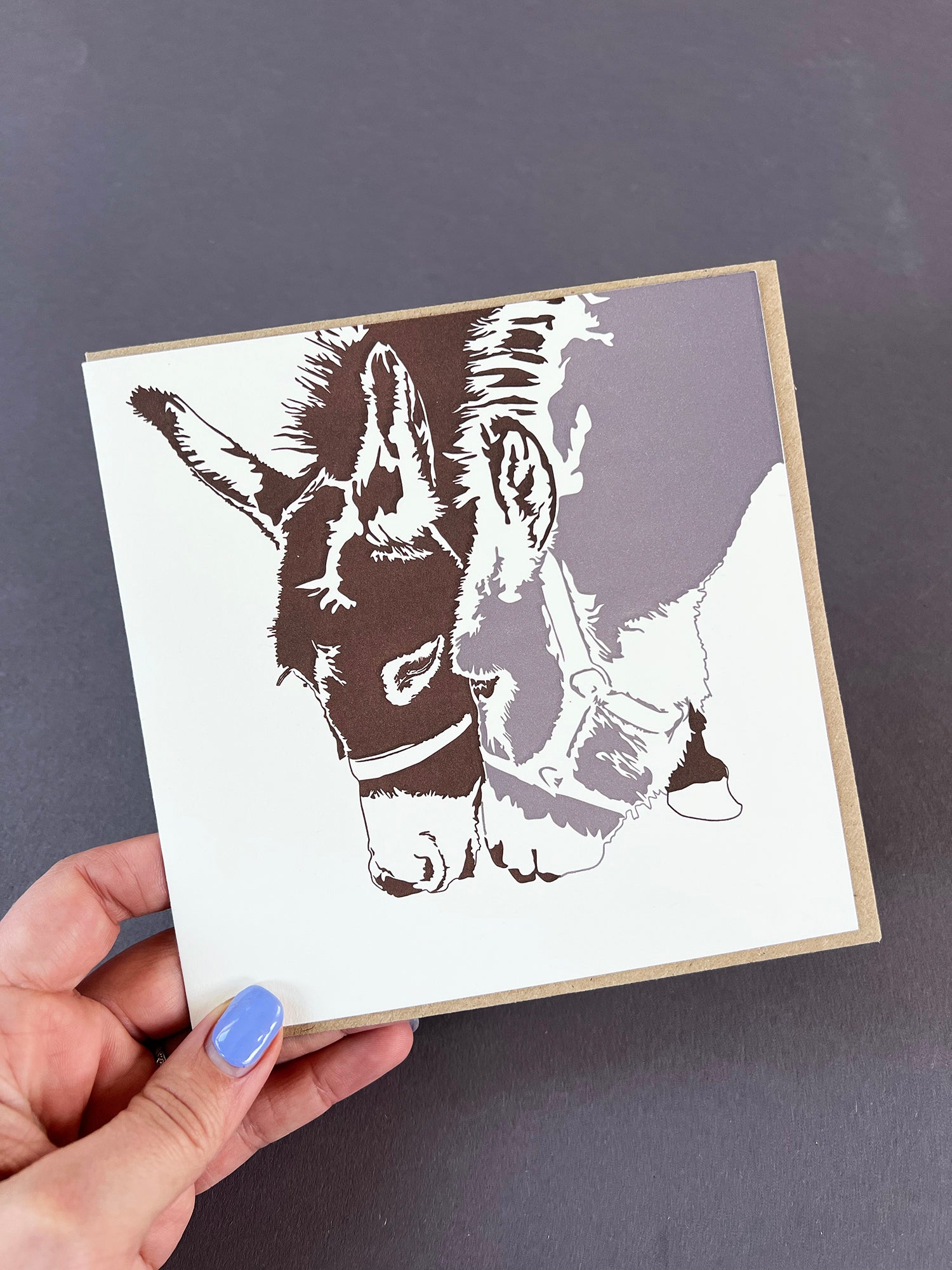 Donkey Love Letterpress Card